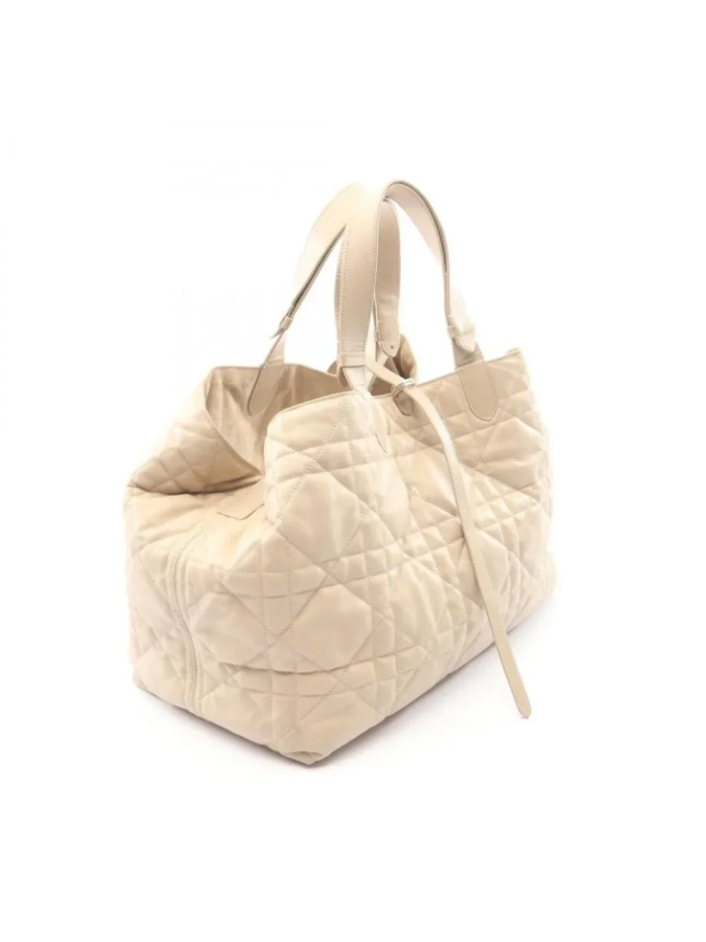 Dior Tote Toujours Large Micro Cannage Beige Leather